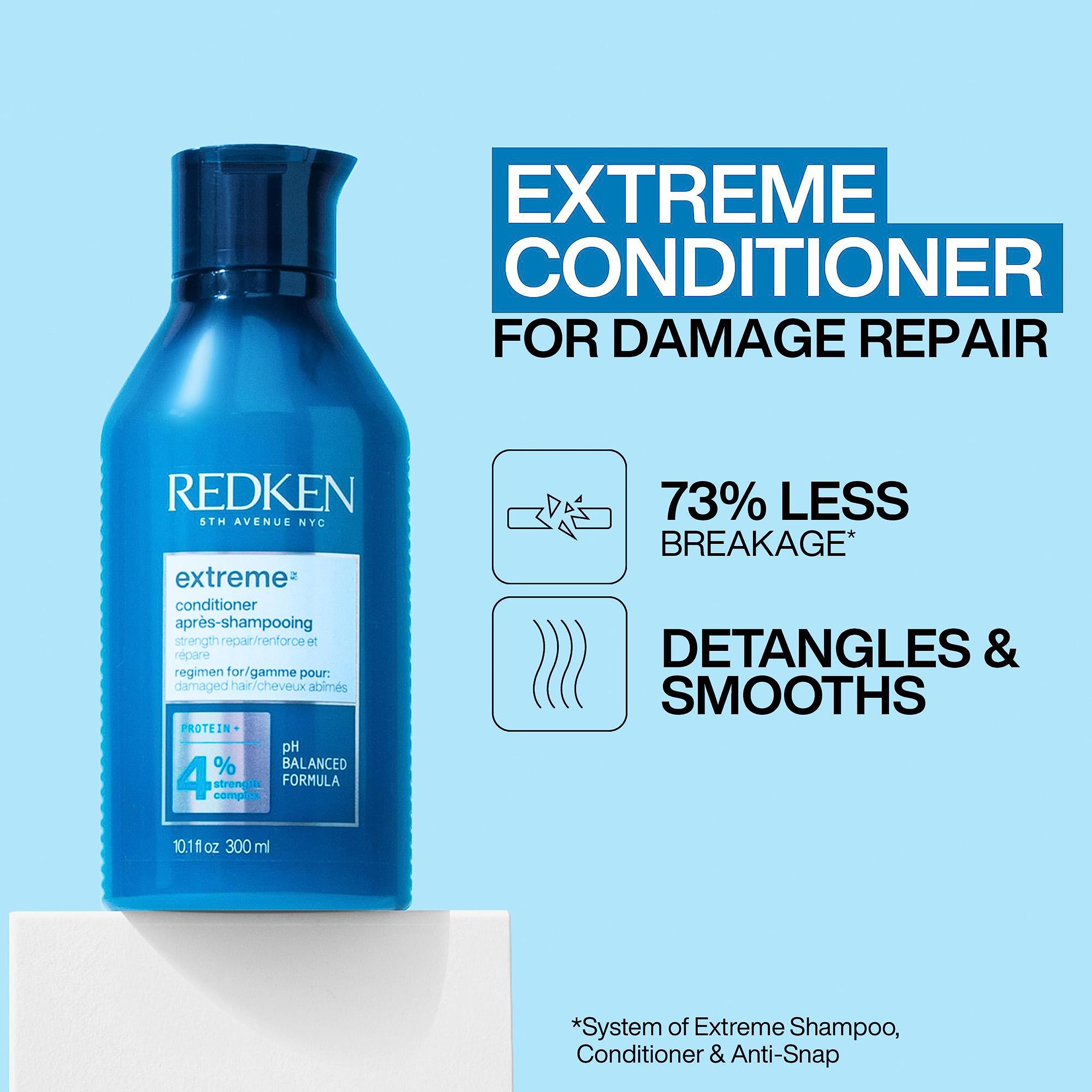 REDKEN Conditioner, For Damaged Hair, Repairs Strength & Adds Flexibility, Extreme, 300 ml