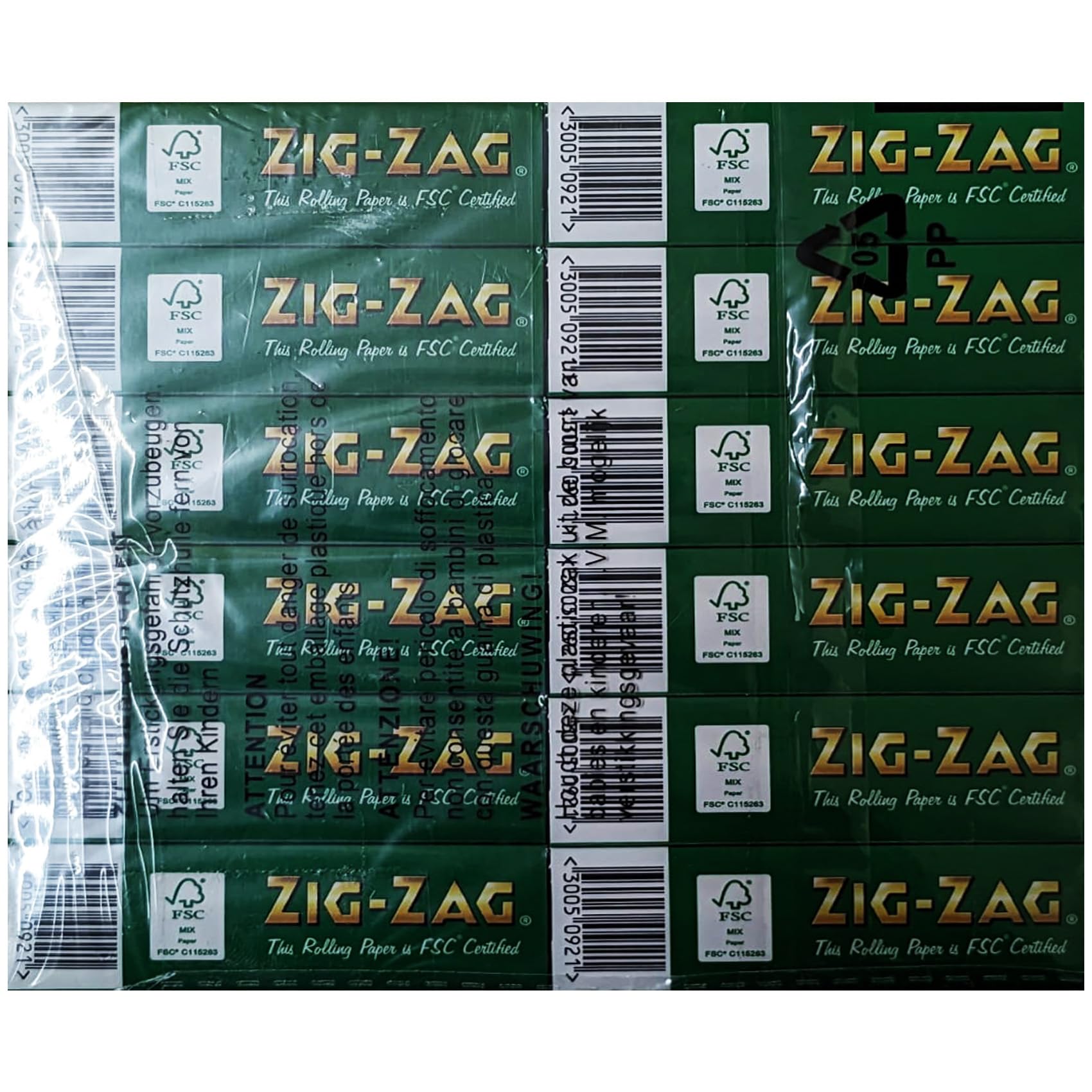 1200 x ZIG ZAG GREEN Rizla Cut Corners ROLLING Papers Tobacco Cigarette Fine Medium Smoking Filter Tips UK FREE P&P