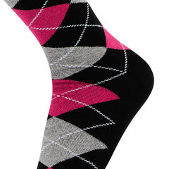 Mysocks Knee High Socks for Women and Men - Breathable Combed Cotton Seamless Toe Argyle Unisex Long Socks - Casual Knee Length Golf Socks