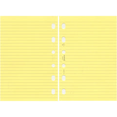 Filofax Pocket Ruled Notepaper - Yellow