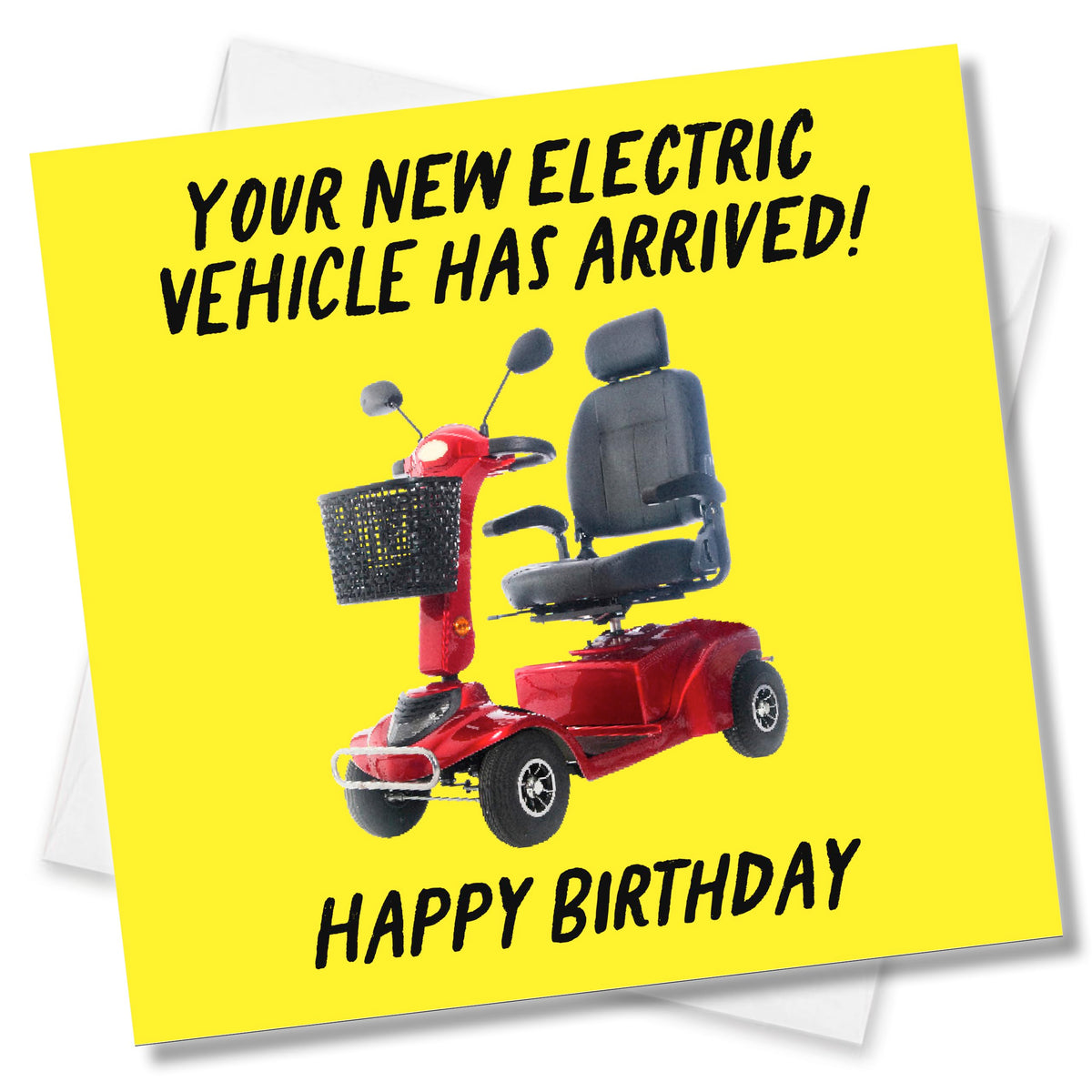 Punkcards - Funny Birthday Cards for Men - “Your New Electric Vehicle has Arrived!” - Funny Birthday card for Friend - Hilarious Birthday Card for the Young at Heart