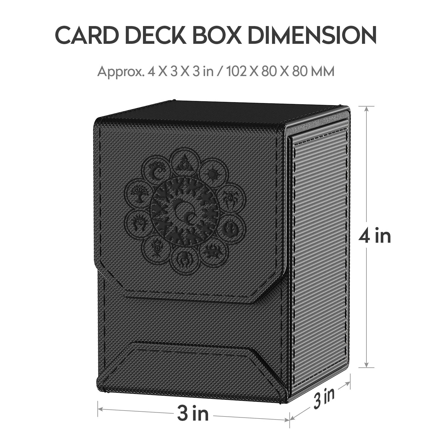 MIXPOET Deck Box Compatible with MTG Cards, Storage Box Can Hold Up to 110 TCG Cards, 2 Dividers Card Per Deck Case Card Box – Red