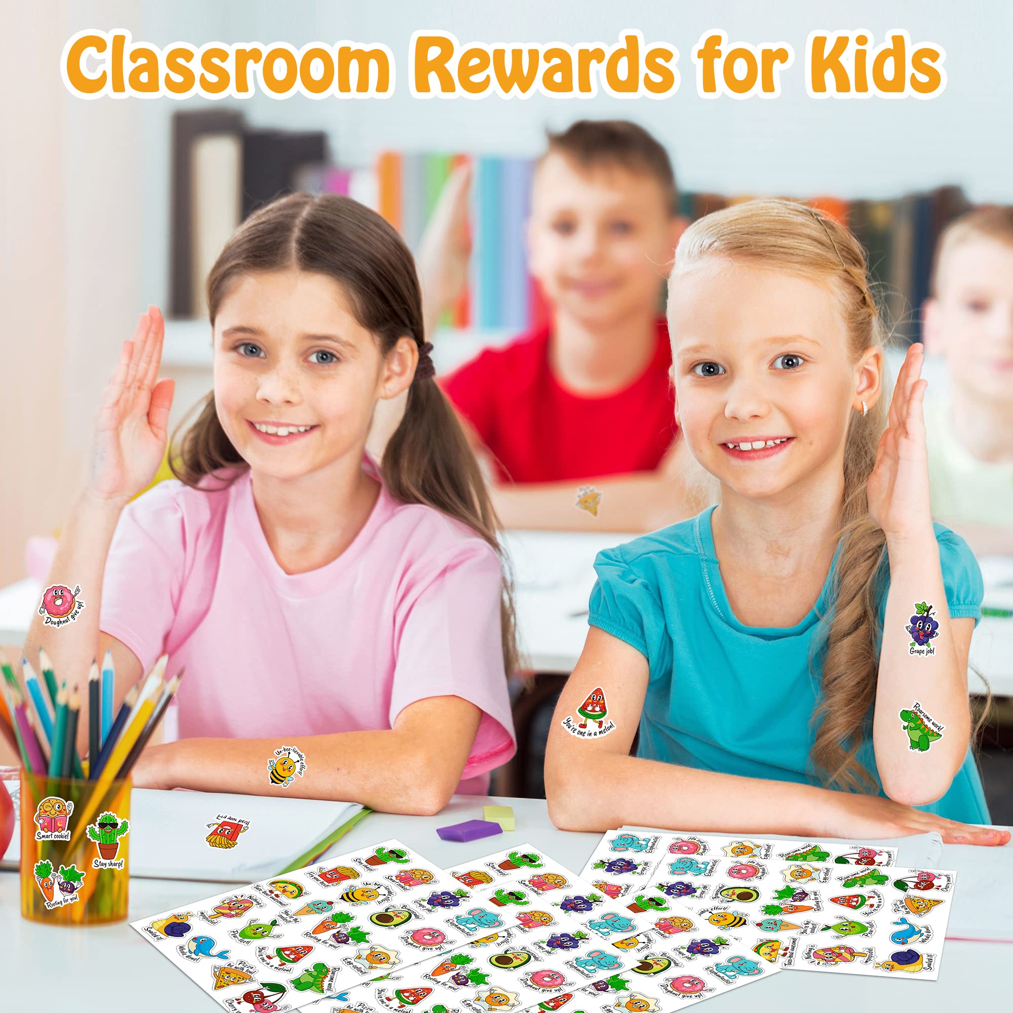 800PCS Punny Teacher Sticker for Student, D-FantiX Motivational Reward Stickers for Kids Classroom, Must Have Essentials for Teachers Elementary, Positive Encouragement Stickers Home School Supplies