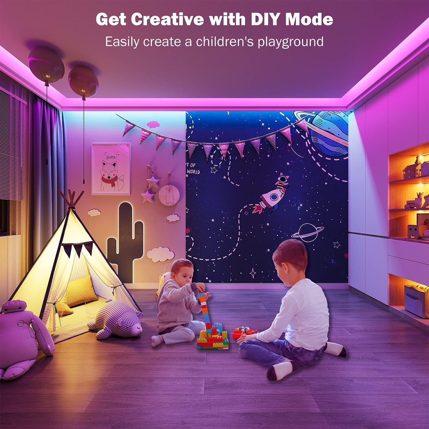 Keepsmile Led Strip Lights 10M Bluetooth Smart App Control Music Sync Color Changing RGB Led Light Strips with Remote,Flexible Led Lights for Bedroom,Party,Birthday and Home Decor