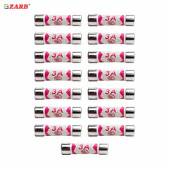 15 x Fuses 3A, 3 Amp Fuses UK 240V/250V pack of 15 of 3A Fuses BS1362 Fuses by ZARB