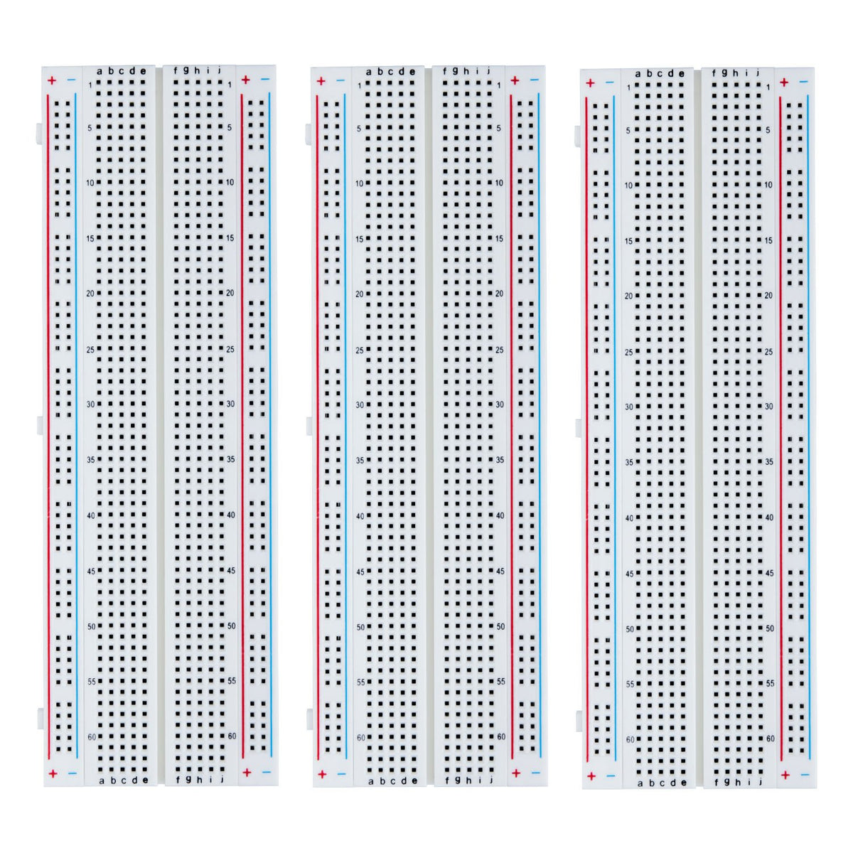 ELEGOO 3pcs MB830-102 Breadboard 830 Point Solderless Prototype PCB Board Kit for Proto Shield Distribution Connecting Blocks for UNOR3 MEGA NANO