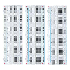 ELEGOO 3pcs MB830-102 Breadboard 830 Point Solderless Prototype PCB Board Kit for Proto Shield Distribution Connecting Blocks for UNOR3 MEGA NANO