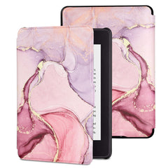 MOKASE Case Compatible with 6 inches Kindle Paperwhite (Fits 2012,2013,2015,2016 Version), Model NO: EY21 / DP75SDI, PU Leather Hard Case Protective Case Cover with Smart Wake/Sleep Funtion, Pink Marble