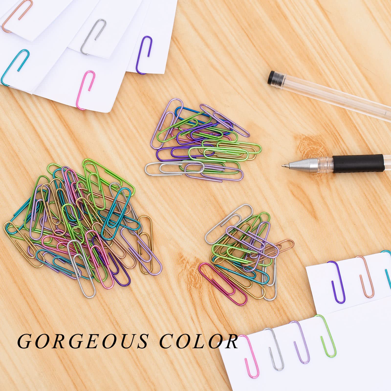 240pcs Paper Clips, 33mm Colored Paper Clip, PaperClips Assorted Colors, Paper Clips for Paperwork Office School and Personal Use