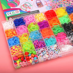 TOYESS 2500and Loom Rubber Bands Kit, DIY Bracelet Making Kit with 32 Colors Rubber Bands and Other Accessories, Loom Band Starter Refill Set for Kids Age 6 7 8 9 10 11, Gift for Birthday/Christmas