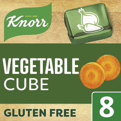 Knorr Vegetable Stock Cubes gluten-free to add a rich flavour to vegetable-based and vegetarian meals 8x 10 g