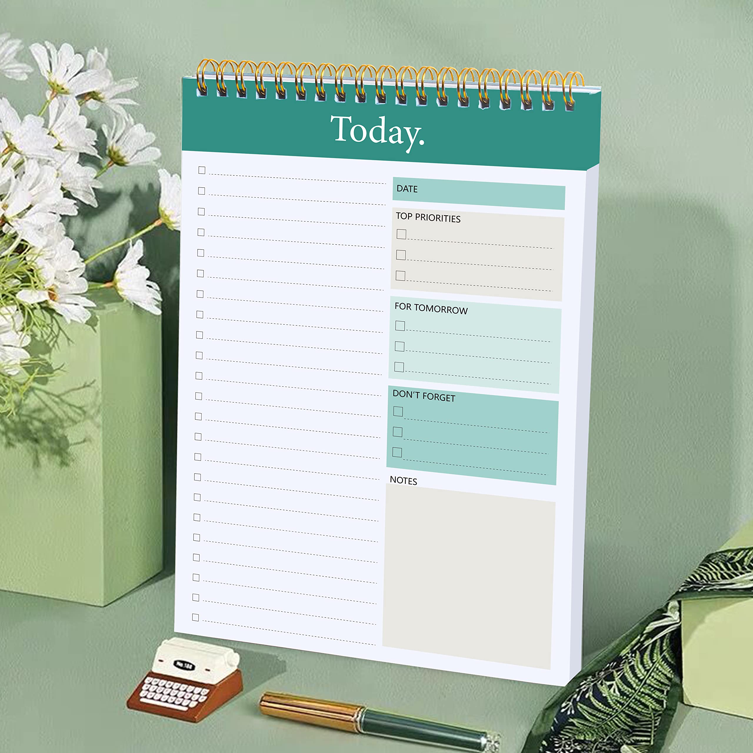 To Do List Pad - Daily Planner Notepad 52 Pages Task Planner, 6.5 inches x 9.8 inches To Do List Notebook with Checklist Productivity Planning Pad Perfect for Work Office Home