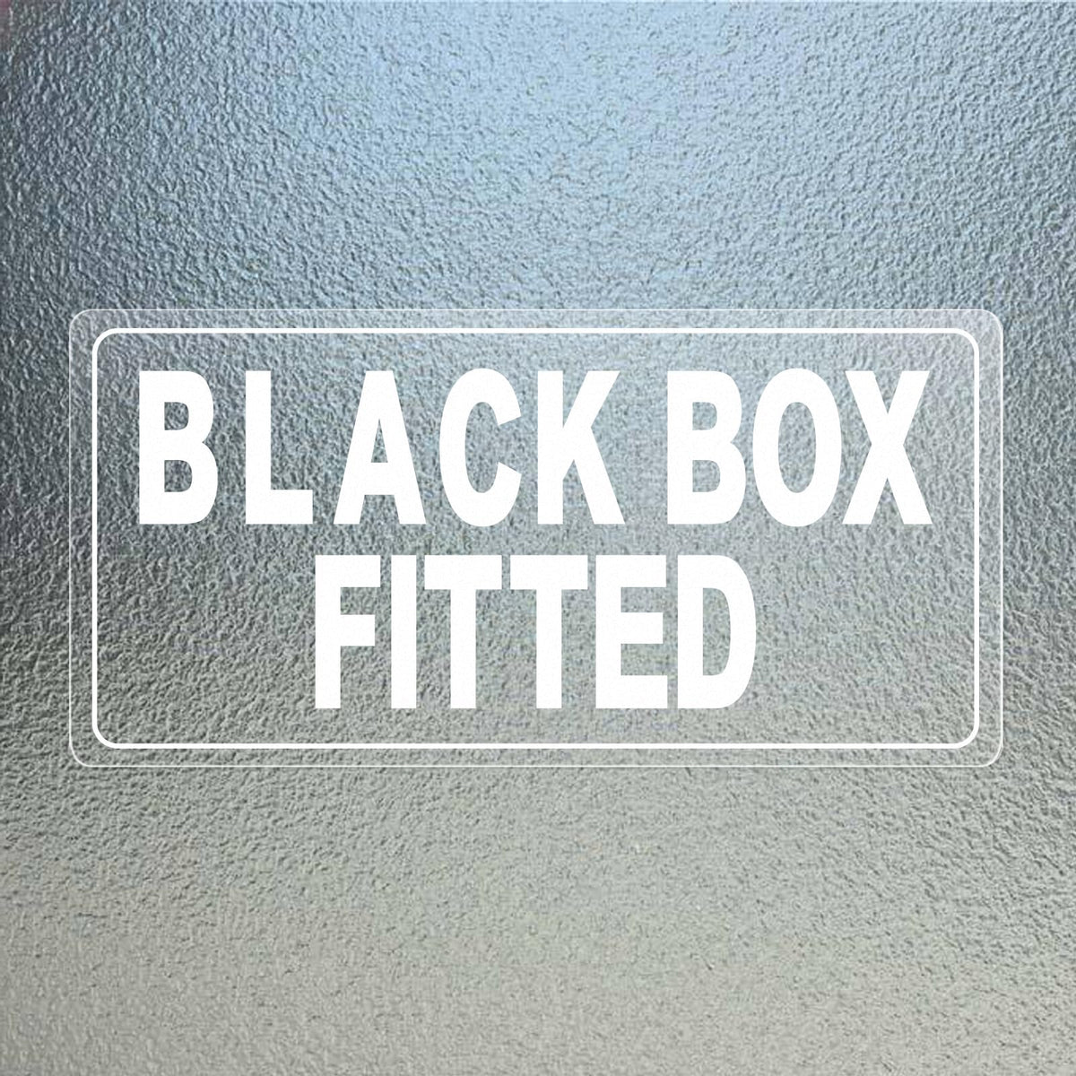 Black Box Fitted Sticker Sign Vinyl 100mm X 150mm Self-Adhesive Security Warning Decal Removable Waterproof for Car Window Bumper Door 5 PCS