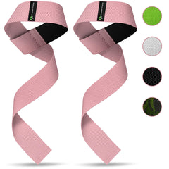 Gradient Fitness Weight Lifting Wrist Straps (2 Pack)   Soft Neoprene Padded 20” Straps. Reduces Injury Risk for Weightlifting, Bodybuilding, Powerlifting, Strength Training, and Deadlifts (Pink)