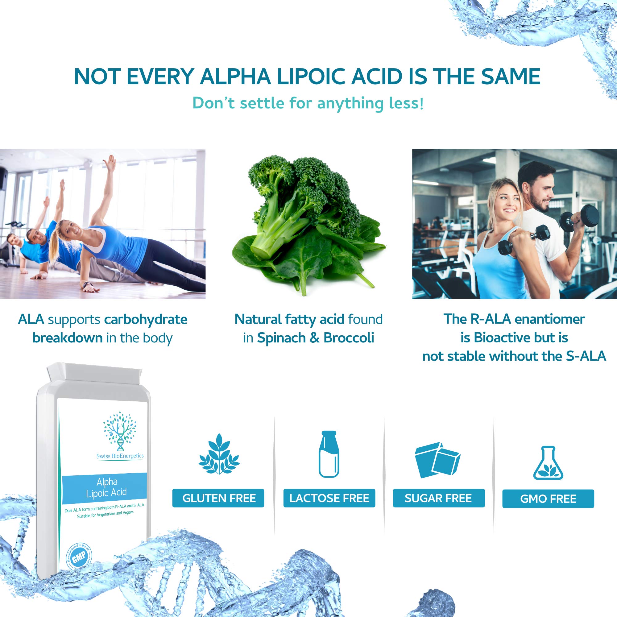 Alpha Lipoic Acid 300mg 120 Capsules – Dual ALA (Both R-ALA and S-ALA) - UK Manufactured