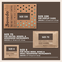 Boveda 72% Two-Way Humidity Control Packs for Woodwind Reeds – Size 8 – 2 Pack – Moisture Absorbers – Protects Against Drying & Spliting – Individually Wrapped Reed Humidifiers for Day-to-Day Storage