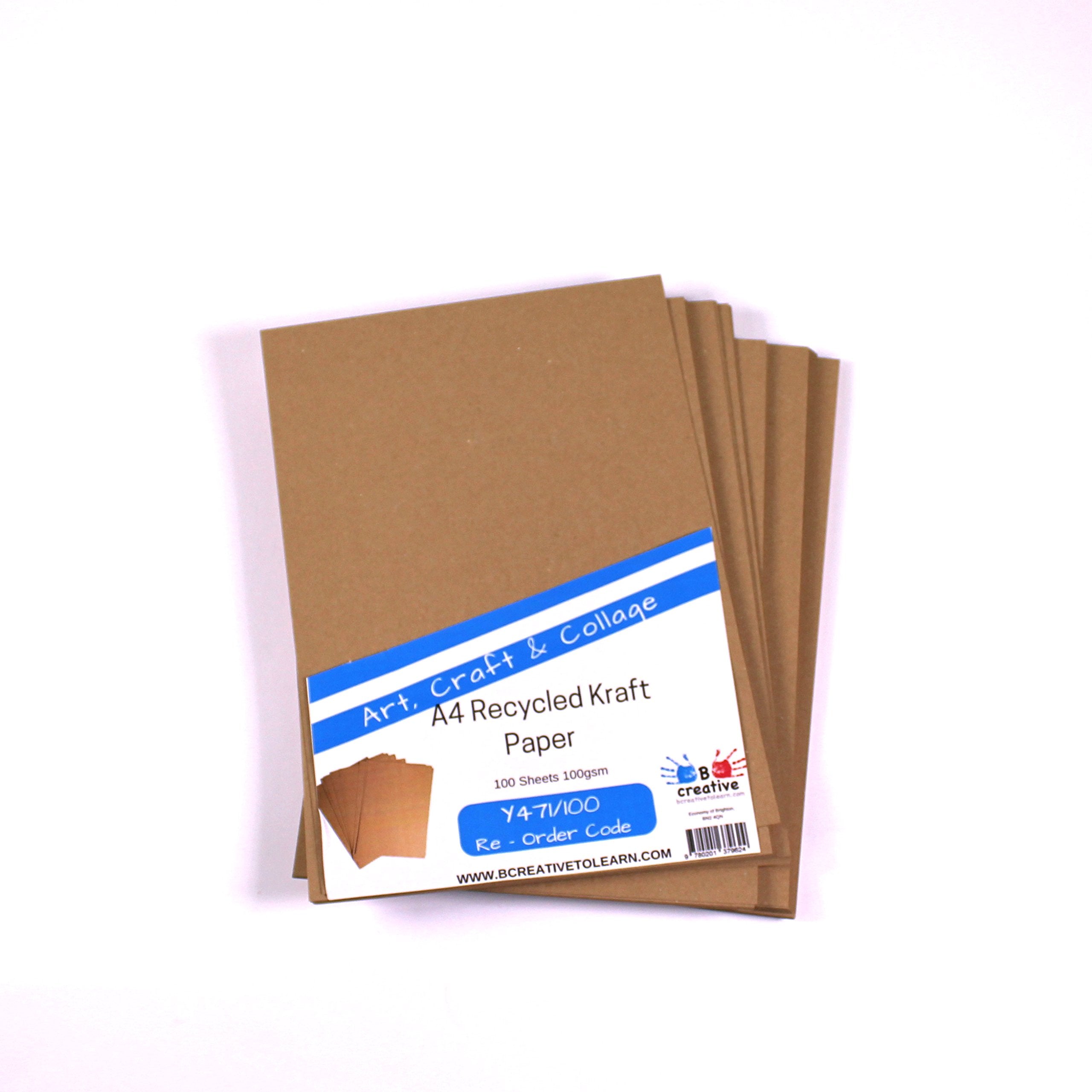 A4 Recycled Kraft Paper 100gsm by BCreative®