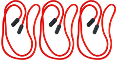 GoGrip Original - VALUE BUNDLE - Secure Glasses Cord - Spectacle and Spec Lanyard (Bright Red x 3)