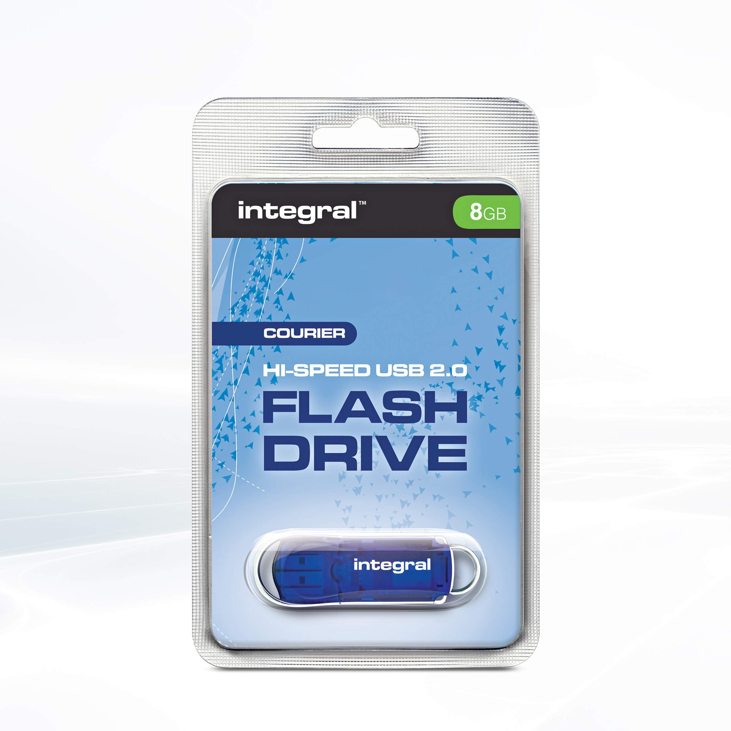 Integral INFD8GBCOU 8GB USB Memory 2.0 Flash Drive Courier Blue