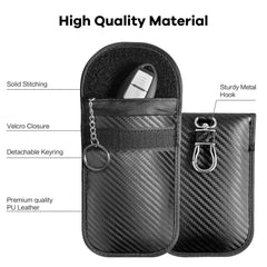 Faraday Pouch for Car Keys - Car Key Signal Blocker Pouch   Keyless Car Key Signal Blocker Pouch, Faraday Pouch For Car Keys 2 Pack, RFID Key Pouch Defender Signal Blocker Key Pouches Faraday Bag