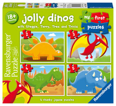 Ravensburger Jolly Dinosaurs My First Jigsaw Puzzles (2, 3, 4 and 5 Piece) Educational Toys for Toddlers Age 18 Months and Up