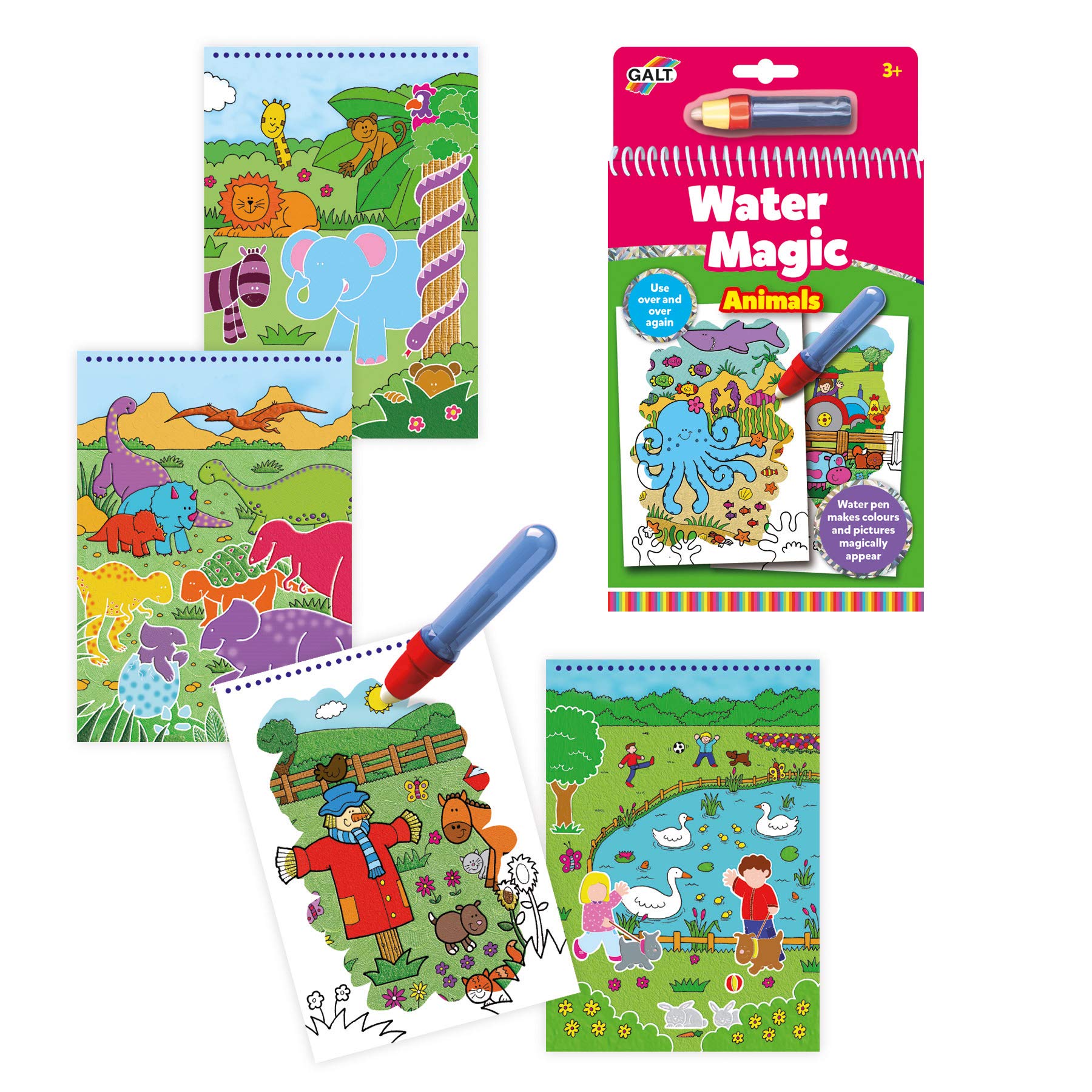 Galt Toys, Water Magic - Animals, Colouring Books for Children, Ages 3 Years Plus