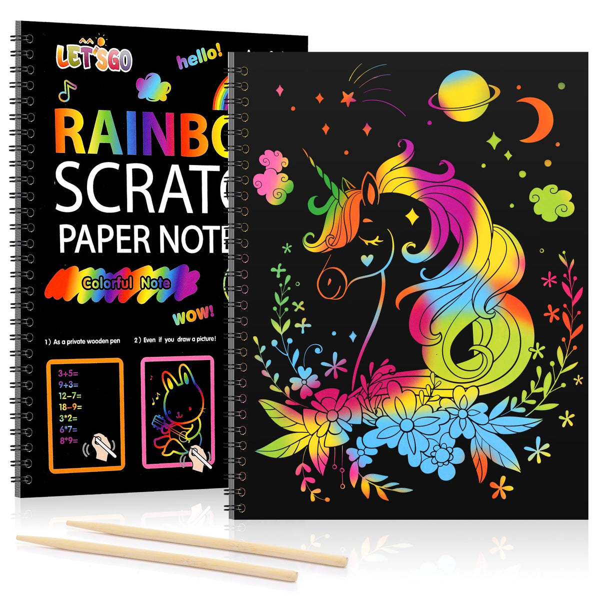 3 4 5 6 7 8 9 10 Year Old Girls Gifts, Unicorn Gifts for Girls Age 3-10 Scratch Art for Kids Girls Birthday Presents Girls Toys Age 3-10 Gifts for 3-10 Year Old Girls Toys for 3-10 Year Old Girls Boys