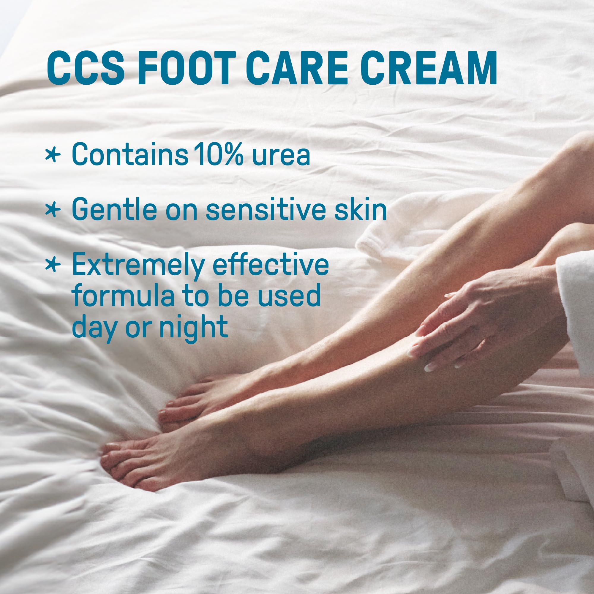 CCS Professional Foot Care Cream 175 ml - Moisturise and Protect Dry and Callused Feet, Contains 10% Urea and Eucalyptus Oil, Clinically Tested, Suitable for Diabetics