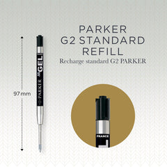 Parker Gel Refill   Fine Tip (0.5mm)   Black QUINK Ink   1 Count