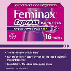 Feminax Express with Ibuprofen and Lysine - 342 mg x 16 Tablets