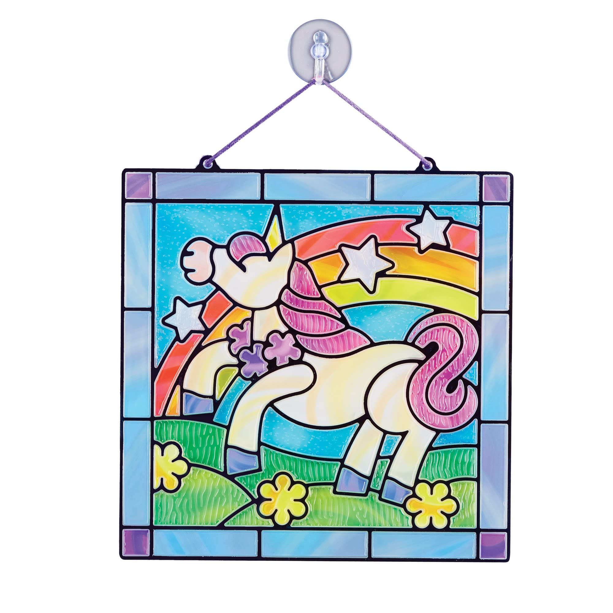 Melissa & Doug Stained Glass Unicorn Art Kit, Arts and Crafts for Kids age 5and, Kids Craft Kits, Kids Activity Window Art, Sticker Art, Animal Stickers, Mess Free Activity