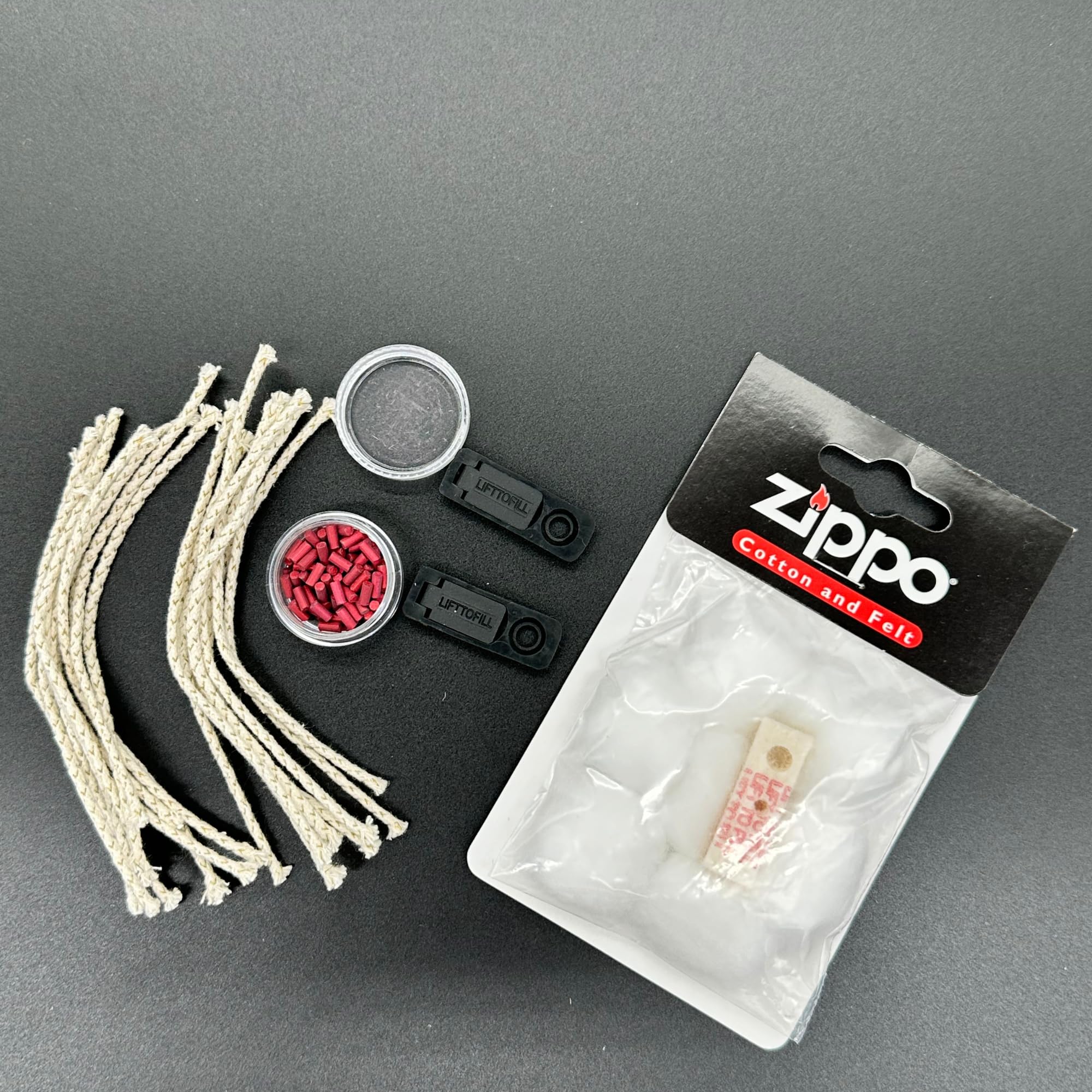 Lighter Repair Kit: Comprehensive Bundle with 100 Flints, Zippo Cotton and Felt, 20 Long Wicks, and 2 Rubber Gasket Seals - Essential Maintenance Set for Zippos and Similar Lighters