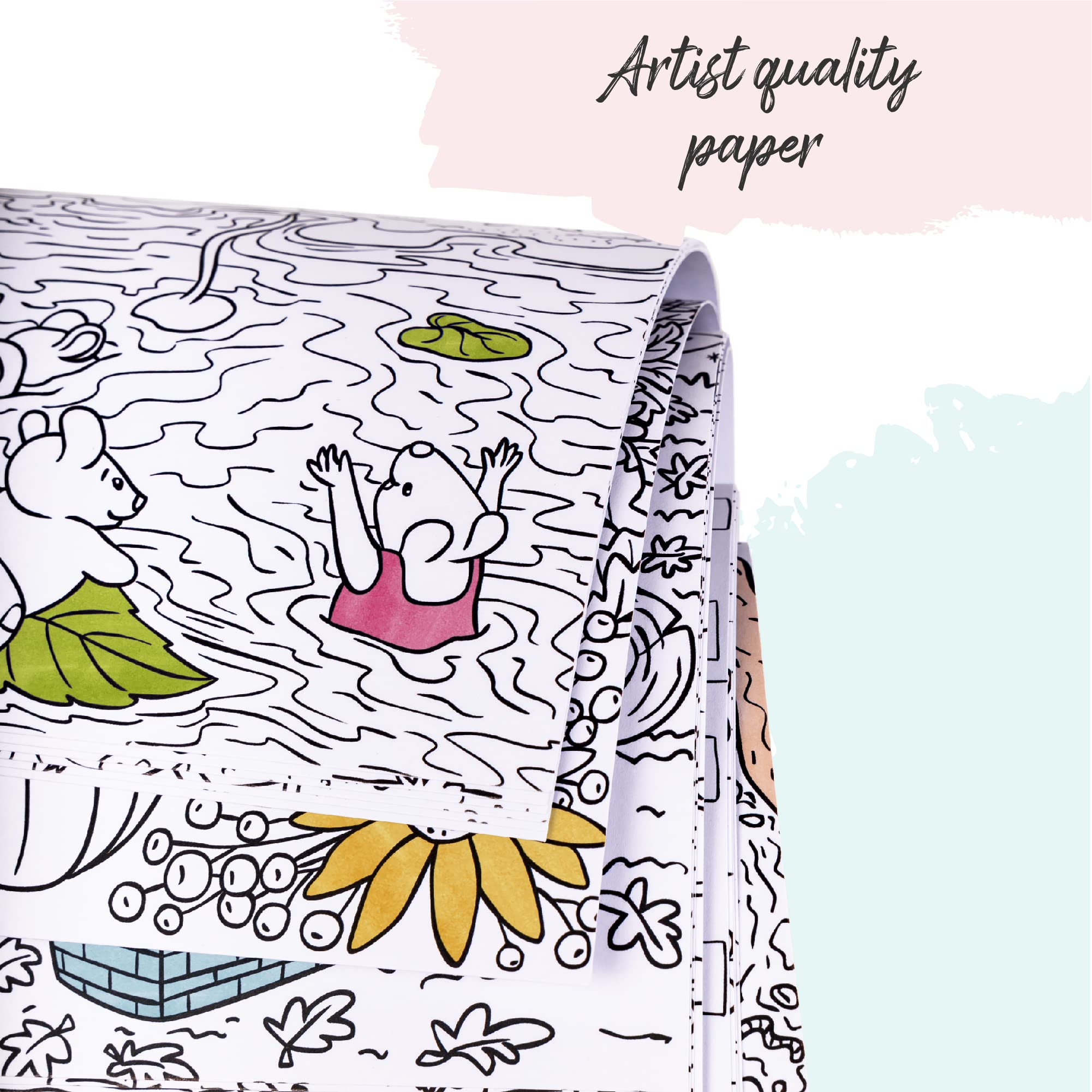 Adult Colouring Books by Colorya - A4 Size - Wonderful Little World Vol. II - Premium Quality Paper, No Medium Bleeding, One-Sided Printing