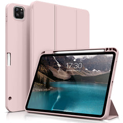 ZOYU Case for 11 inch iPad Pro 4th/3rd Generation 2022/2021, Trifold Stand Protective Case with Pencil Holder, Auto Sleep/Wake, Soft Slim TPU Back Cover, for iPad 11 inches Pro 2nd 1st Gen 2020 2018 - Pink