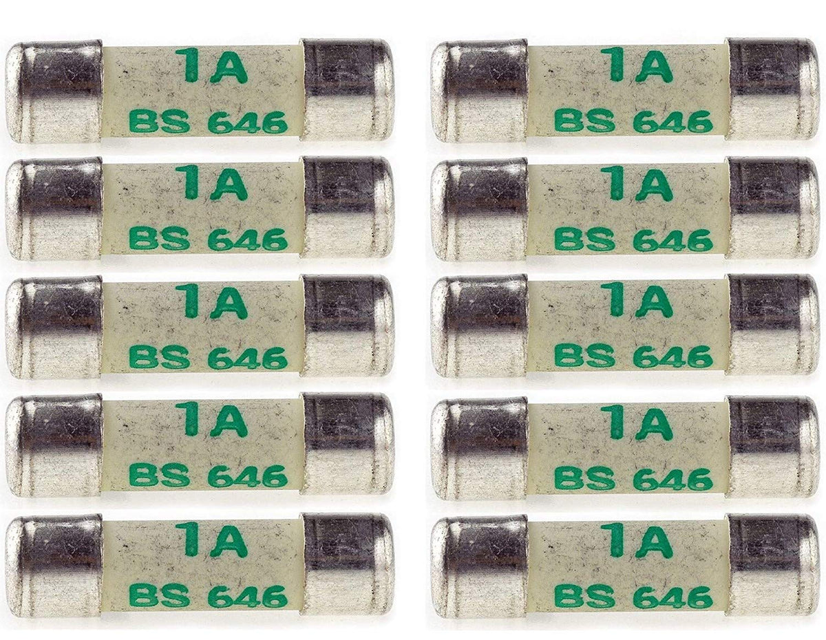 Nartel® 10 X 1 AMP SHAVER FUSES BS646 1AMP MINI FUSE 20MM X 5MM