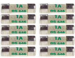 Nartel® 10 X 1 AMP SHAVER FUSES BS646 1AMP MINI FUSE 20MM X 5MM