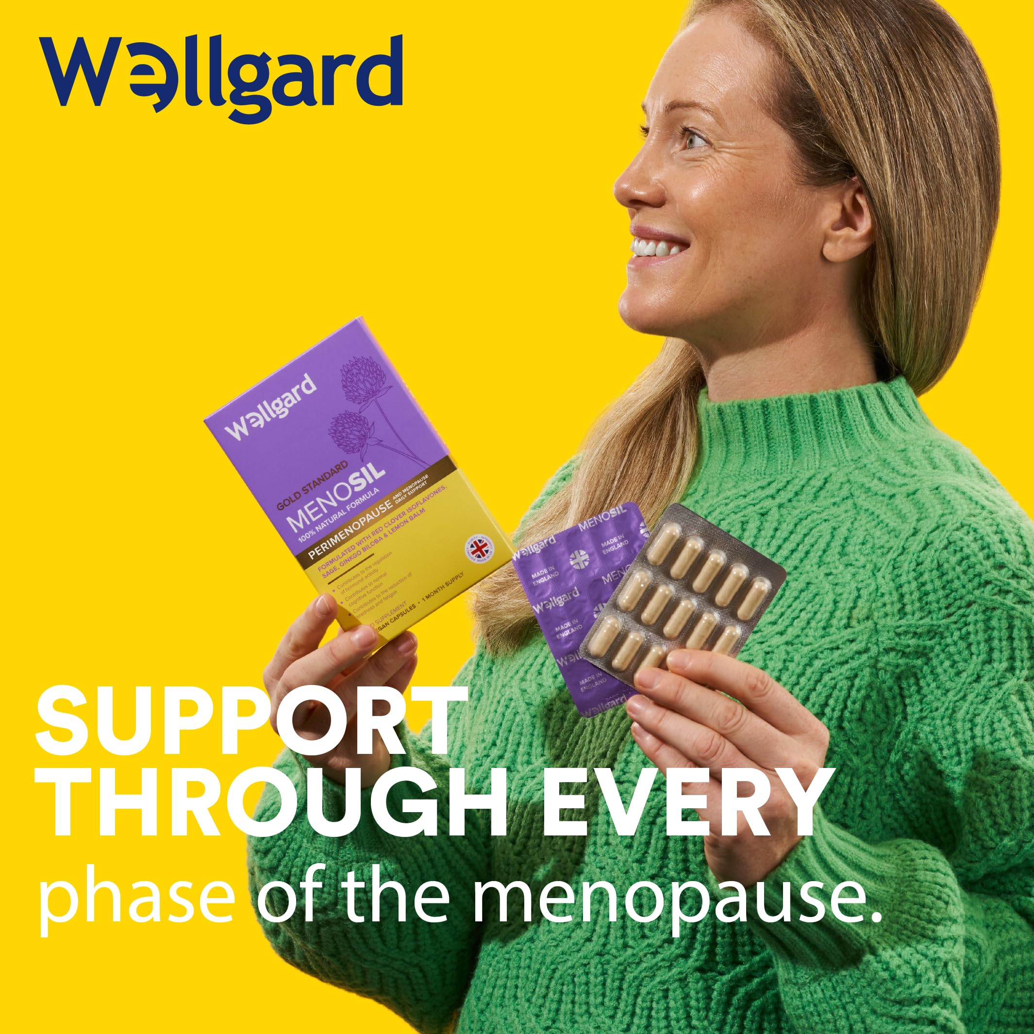 Wellgard Menosil Perimenopause Support for Women - Scientifically Proven Perimenopause Support for Women, Made in UK