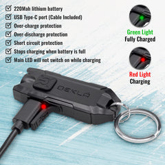 Keyring Torch 120 Lumen. Rechargeable Small Torch, EDC Mini Torch. Bright Pocket Torch. USB Torch Light. Handbag Light. USB Flashlight. Key Ring, led Flashlight, Mini Flashlight Torch, EDC Torch.