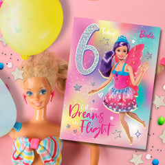 Age 6 Barbie Birthday Card, Barbie Birthday Card Age 6