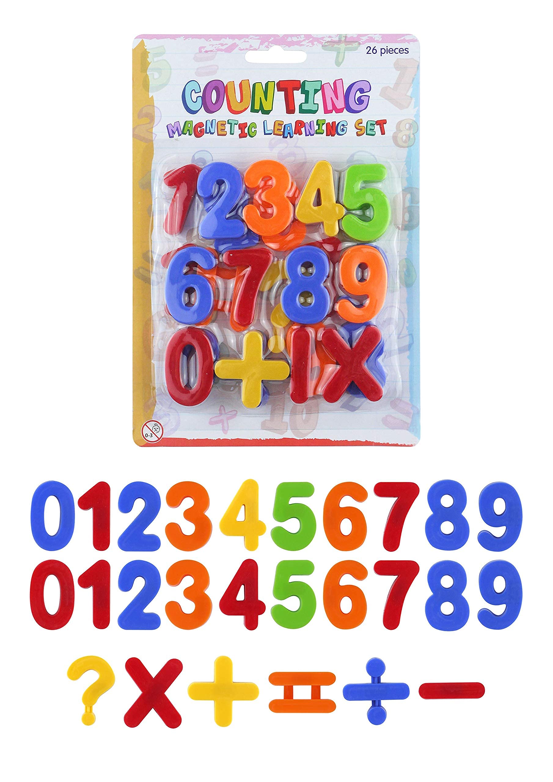 Magnetic Fridge Numbers & Symbols, Great Way for Children to Learn Counting, Preschool and Home Education Games (26 Magnetic Numbers & Symbols)