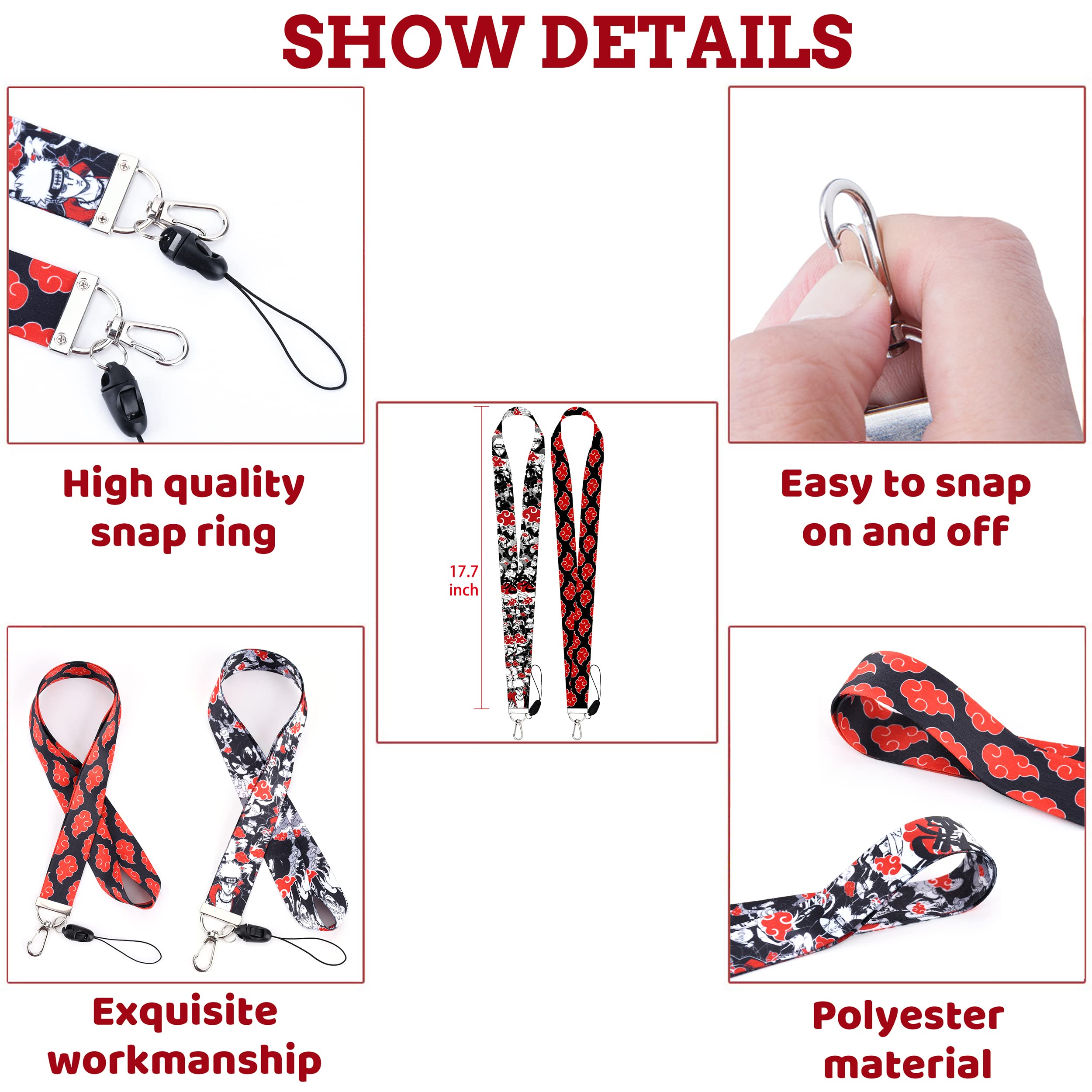 GTOTd Ninja Lanyard (2 Pcs) with ID Badge Holder (2 Pcs). Gifts Merch Party Supplies Decor ID Badge Holder Keychain String Wallet Lanyard Phone Teens