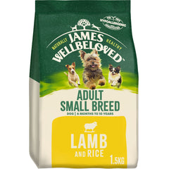 James Wellbeloved Adult Small Breed Lamb & Rice 1.5 kg Bag, Hypoallergenic Dry Dog Food