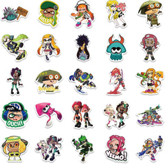 Yangsiw Splatoon Stickers for Teen Kids Water Bottle, 50pcs Cool Shooting Games Decal for Laptop Bike Guitar Luggage Phone Computer Skateboard (Splatoon)