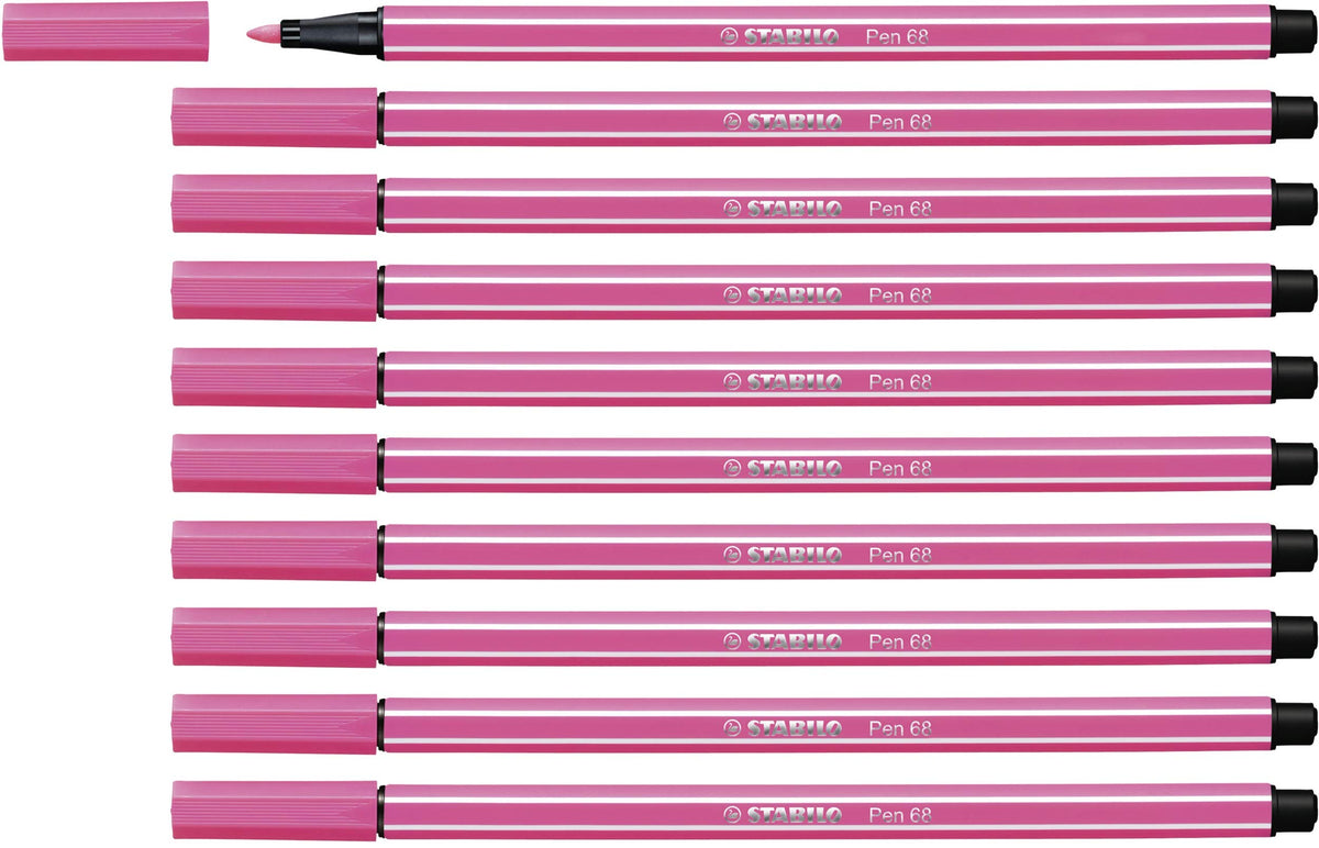 Premium Fibre-Tip Pen - STABILO Pen 68 - Pack of 10 - Lilac 2