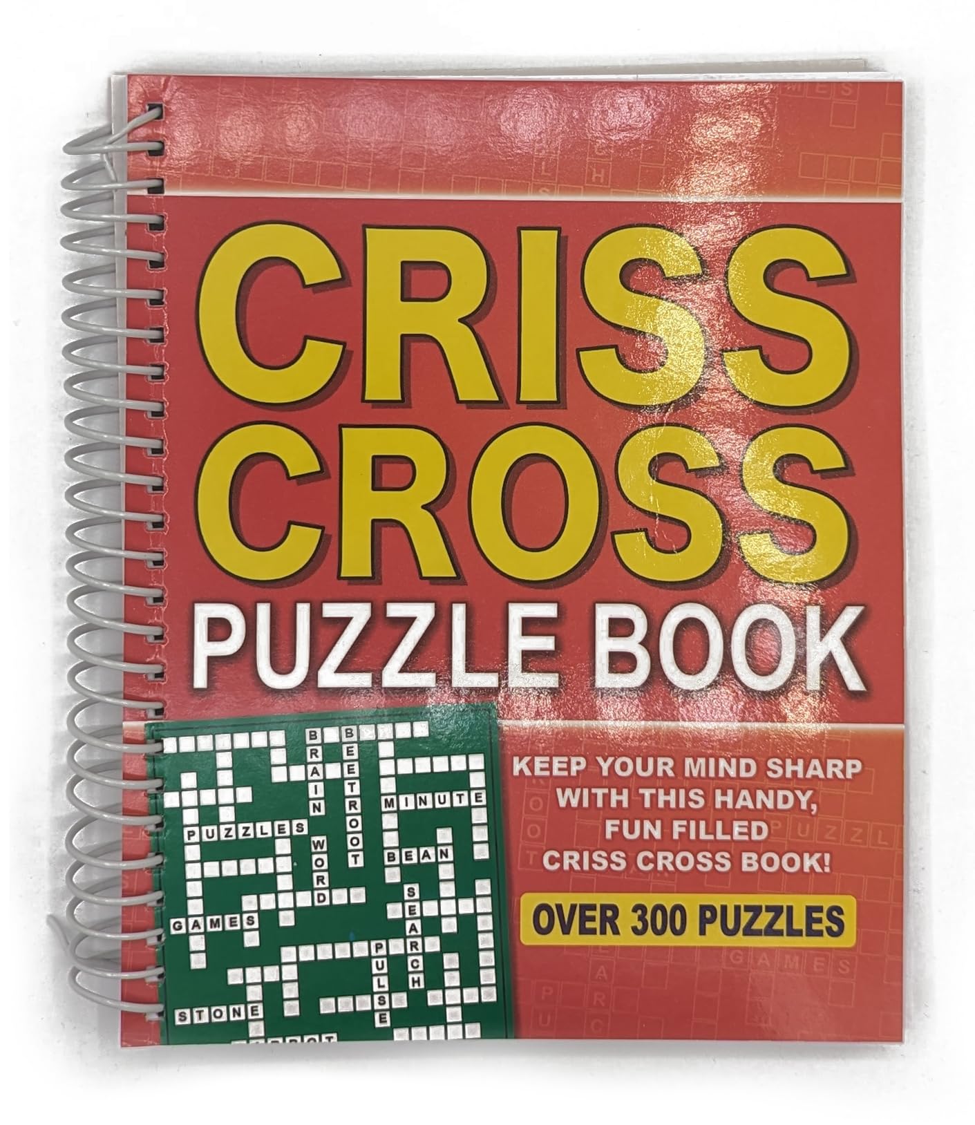 WF Graham Criss Cross Crossword Puzzle Book - Spiral Bound Brain Teasers Travel Puzzles Book with over 300 Puzzles, (4165)