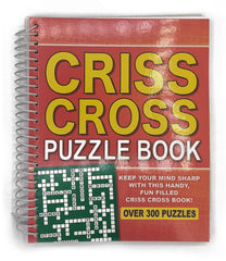 WF Graham Criss Cross Crossword Puzzle Book - Spiral Bound Brain Teasers Travel Puzzles Book with over 300 Puzzles, (4165)