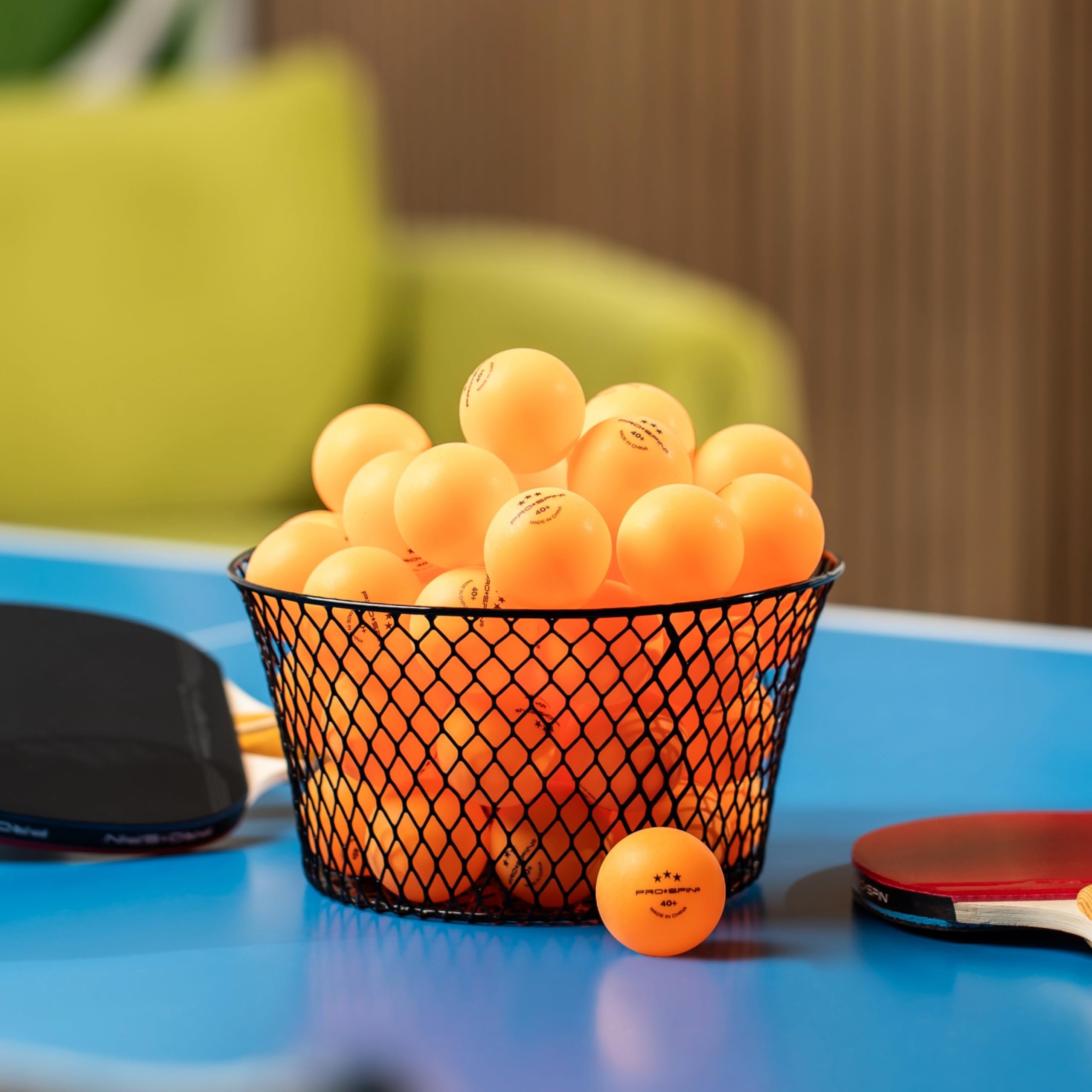 PRO SPIN Ping Pong Balls - Orange 3-Star 40and Table Tennis Balls (Pack of 60)   High-Performance ABS Training Balls   Ultimate Durability for Indoor/Outdoor Ping Pong Tables