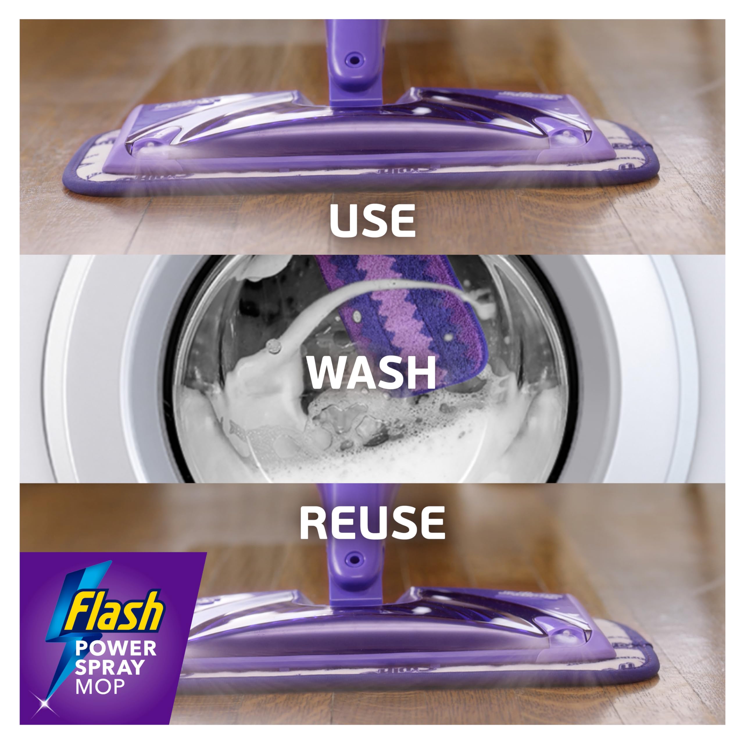 Flash Power Spray Mop Microfibre Cloth - Washable & Reuseable Microfibre Pad For Any Type of Floor