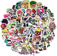 Yangsiw Splatoon Stickers for Teen Kids Water Bottle, 50pcs Cool Shooting Games Decal for Laptop Bike Guitar Luggage Phone Computer Skateboard (Splatoon)