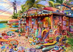 HUADADA Jigsaw Puzzles 1000 Pieces for Adults   Beach Shop   1000 Piece Puzzle Educational Games Home Decoration Puzzle.